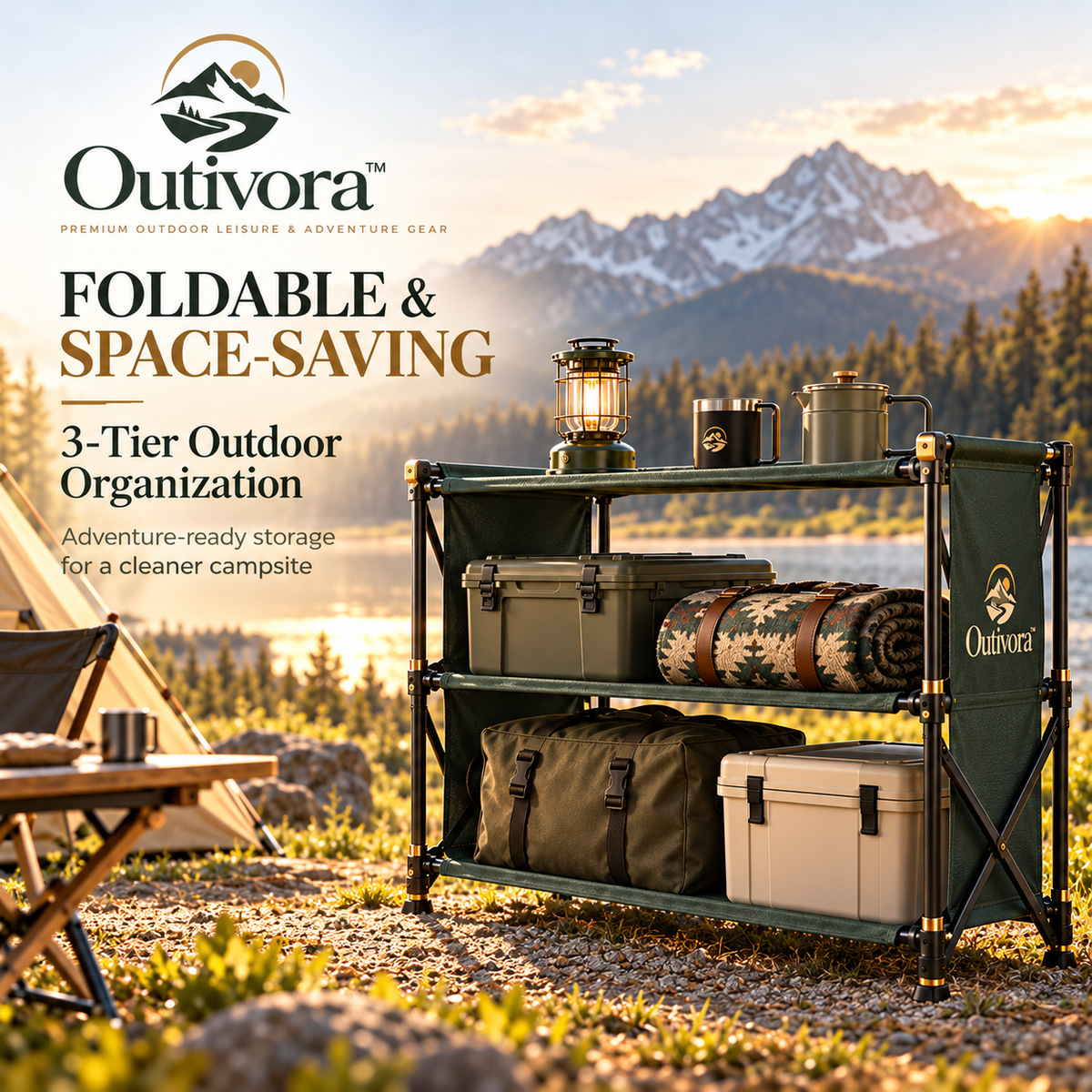 Outivora™ Outdoor Gear Storage Shelf