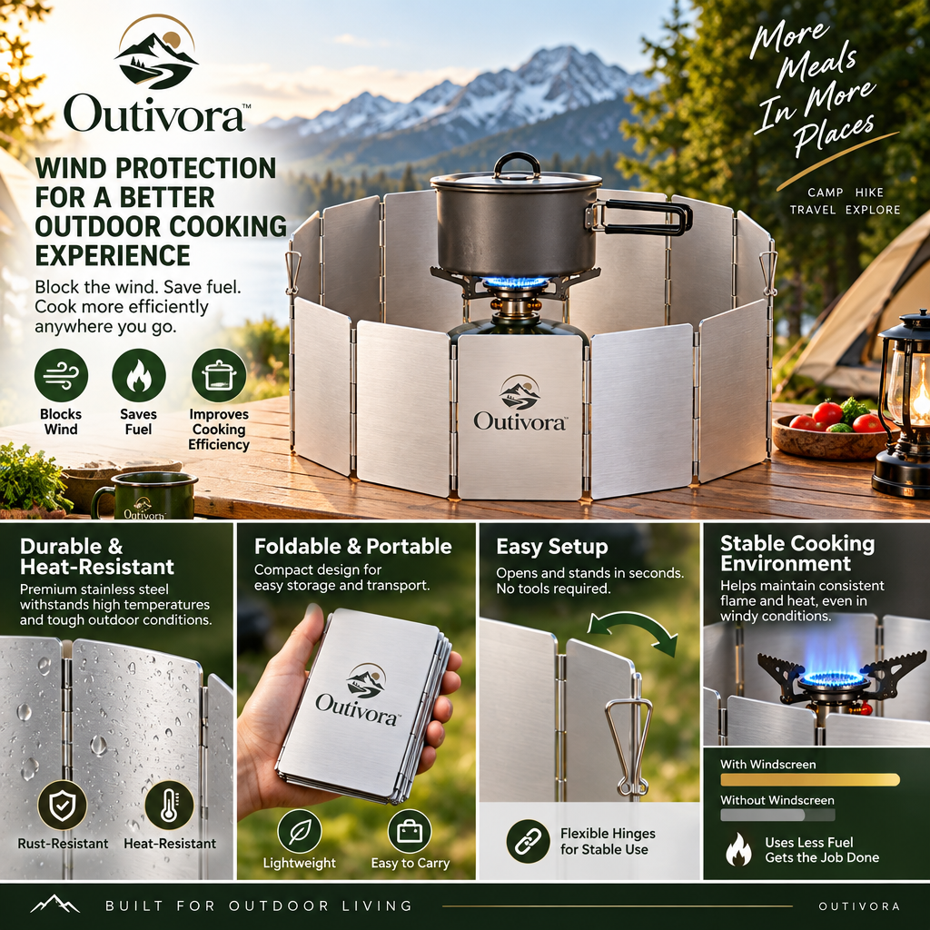 Outivora™ Portable Camping Windshield