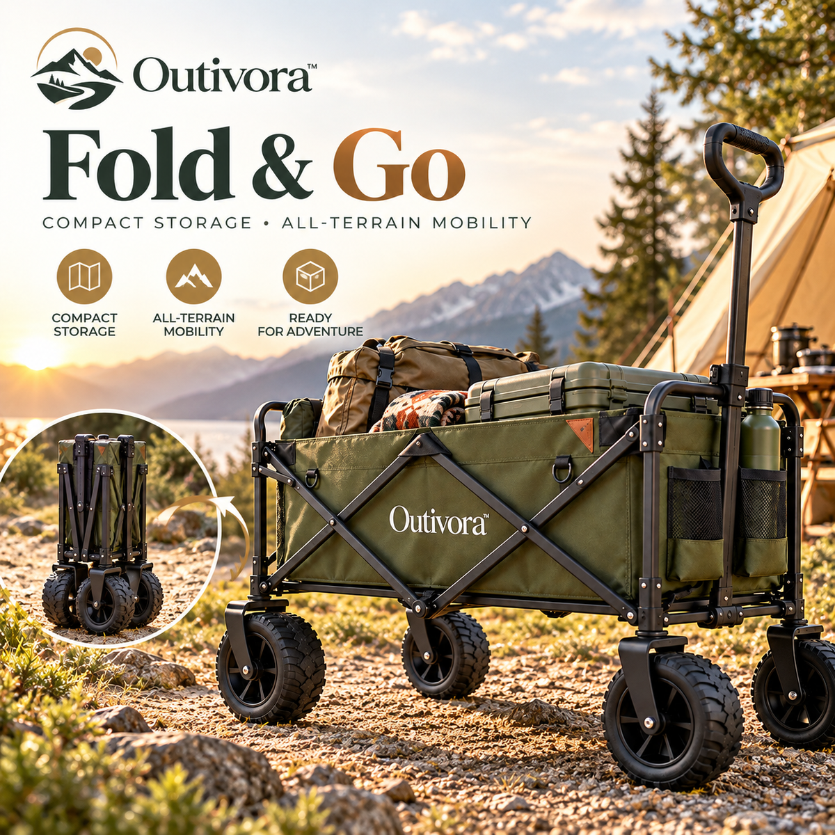 Outivora™ Portable Folding Camping Wagon