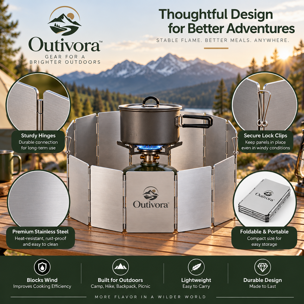 Outivora™ Portable Camping Windshield